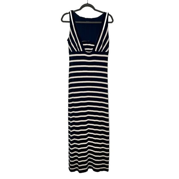 Ann Taylor Size S Stripped Beachy Preppy Sleeveless Maxi Dress - Picture 1 of 5